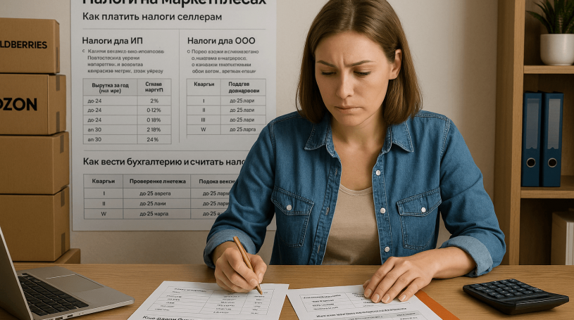 Налоги на маркетплейсах в 2025 году: как платить селлерам с ИП, ООО и самозанятым