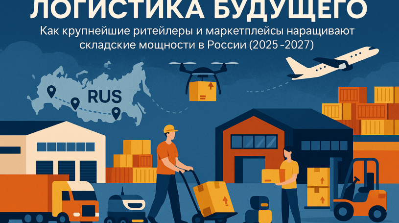 Логистика будущего: как крупнейшие ритейлеры и маркетплейсы наращивают складские мощности в России (2025–2027)