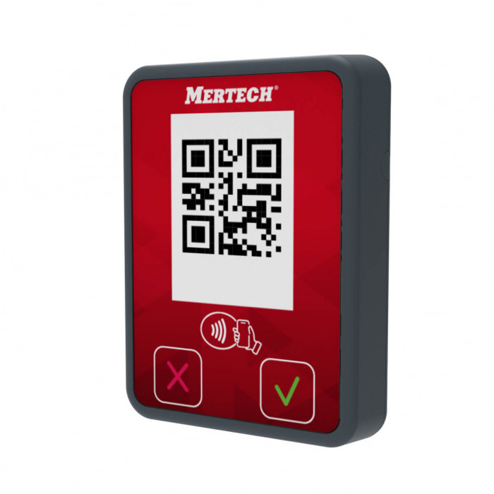 Терминал оплаты СБП MERTECH Mini с NFC серый/красный