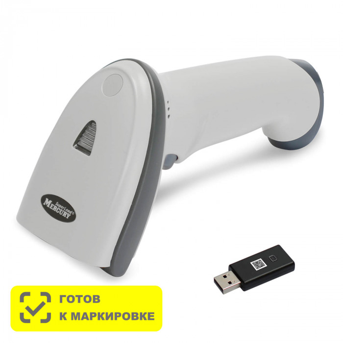 Беспроводной сканер штрих кода MERTECH CL-2200 BLE Dongle P2D USB White