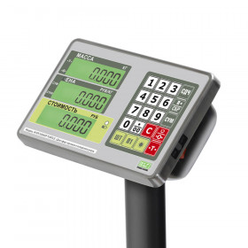 Торговые напольные весы M-ER 335 ACPU-60.10/20 "TURTLE" с расчетом стоимости товара LCD