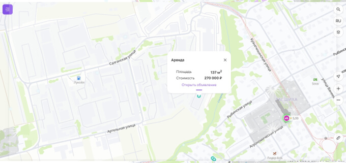 интерактивная карта для новых ПВЗ