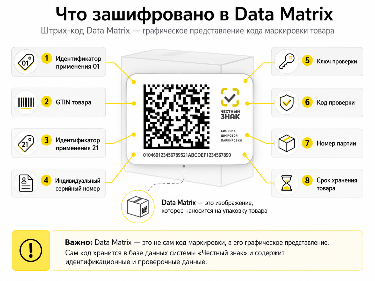 Какую информацию содержит Data Matrix