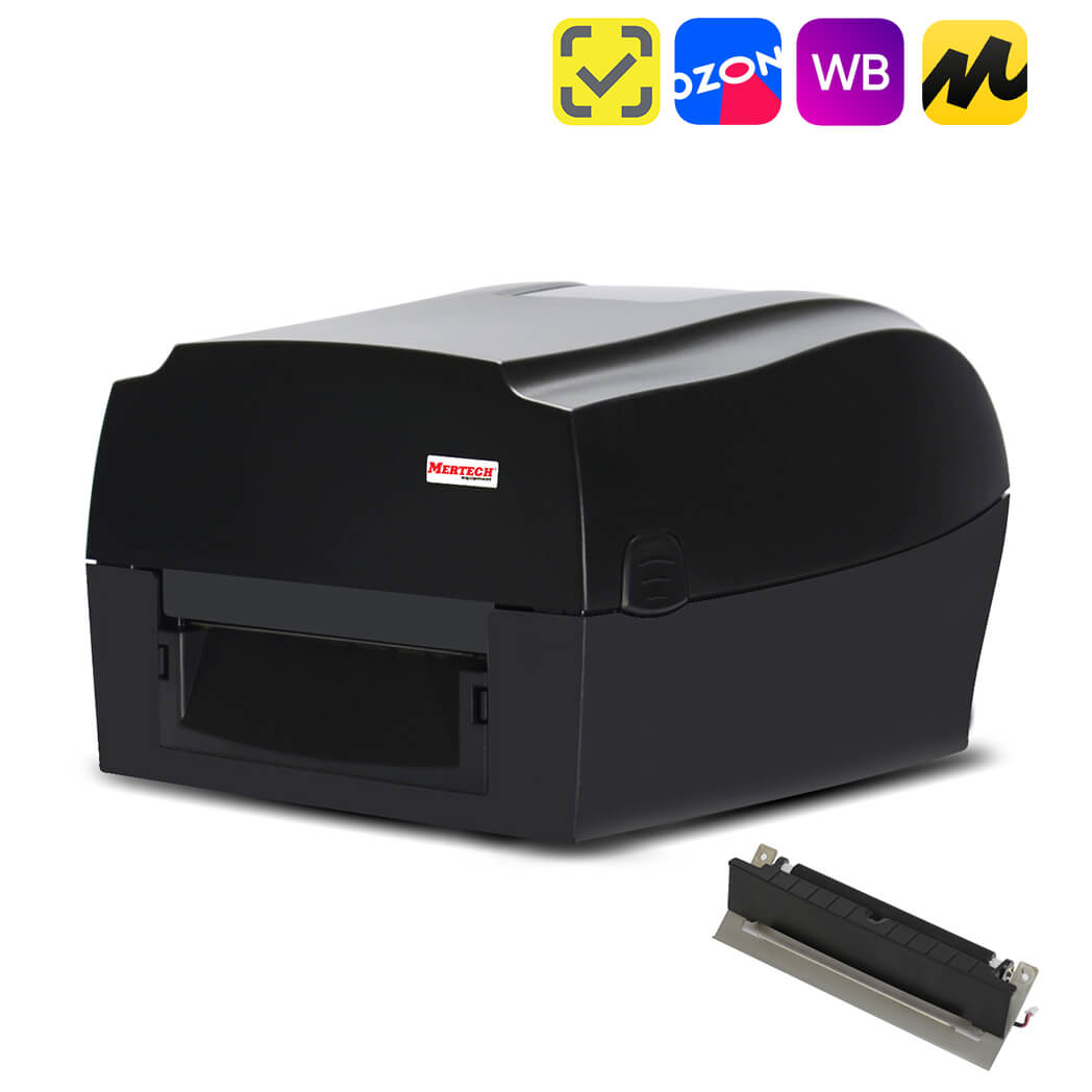 Термотрансферный принтер этикеток MPRINT TLP300 TERRA NOVA (300 DPI) USB,  RS232, Ethernet Black с отделителем — купить за 31 520 ₽ на сайте MERTECH —  Красноярск