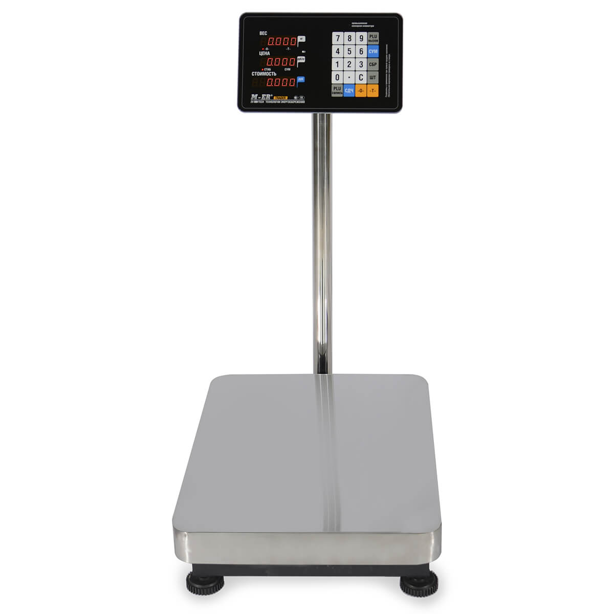 Торговые напольные весы M-ER 333 ACLP-600.200 «TRADER» с расч. стоимости LED Торговые напольные весы M-ER 333 ACLP-600.200 «TRADER» с расч. стоимости LED